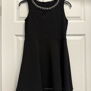 The children’s Place Black Kids Dress with Embellished Neckline size 14